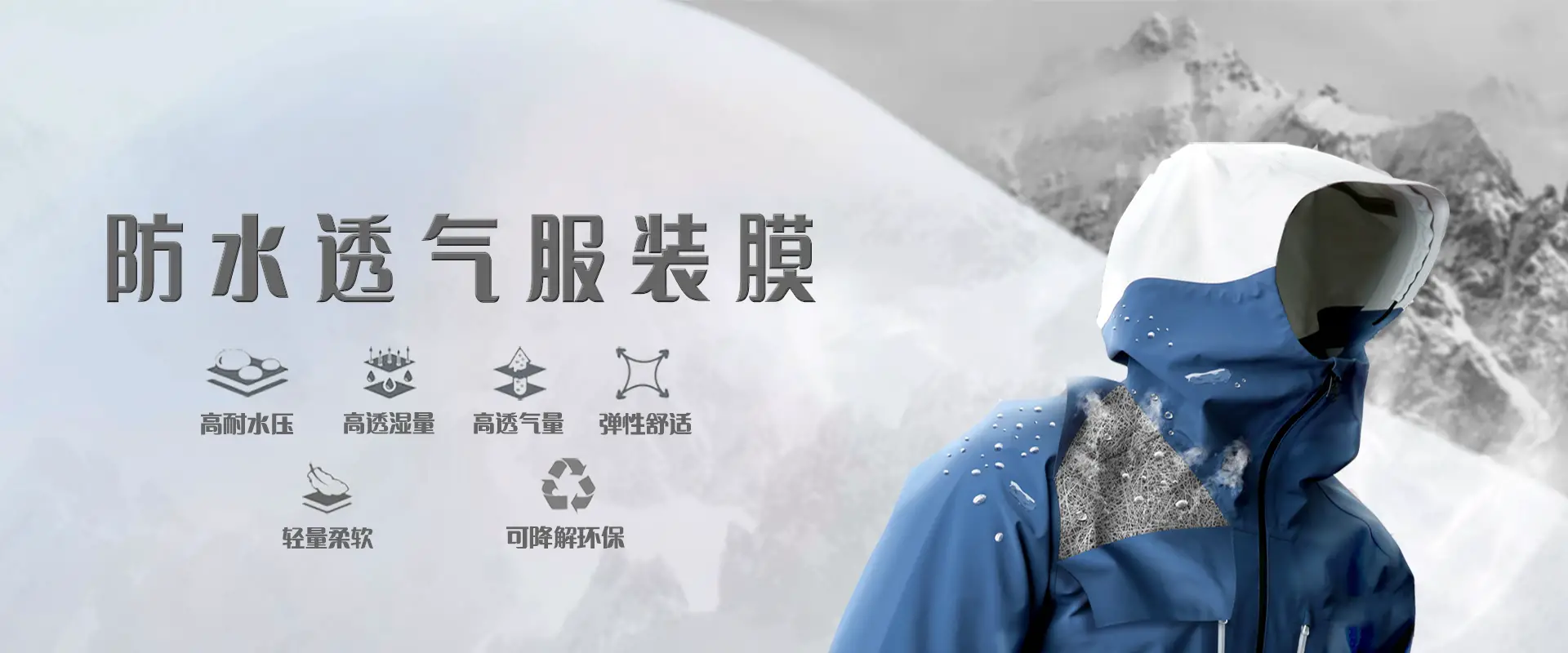 防水透气服装膜海报图